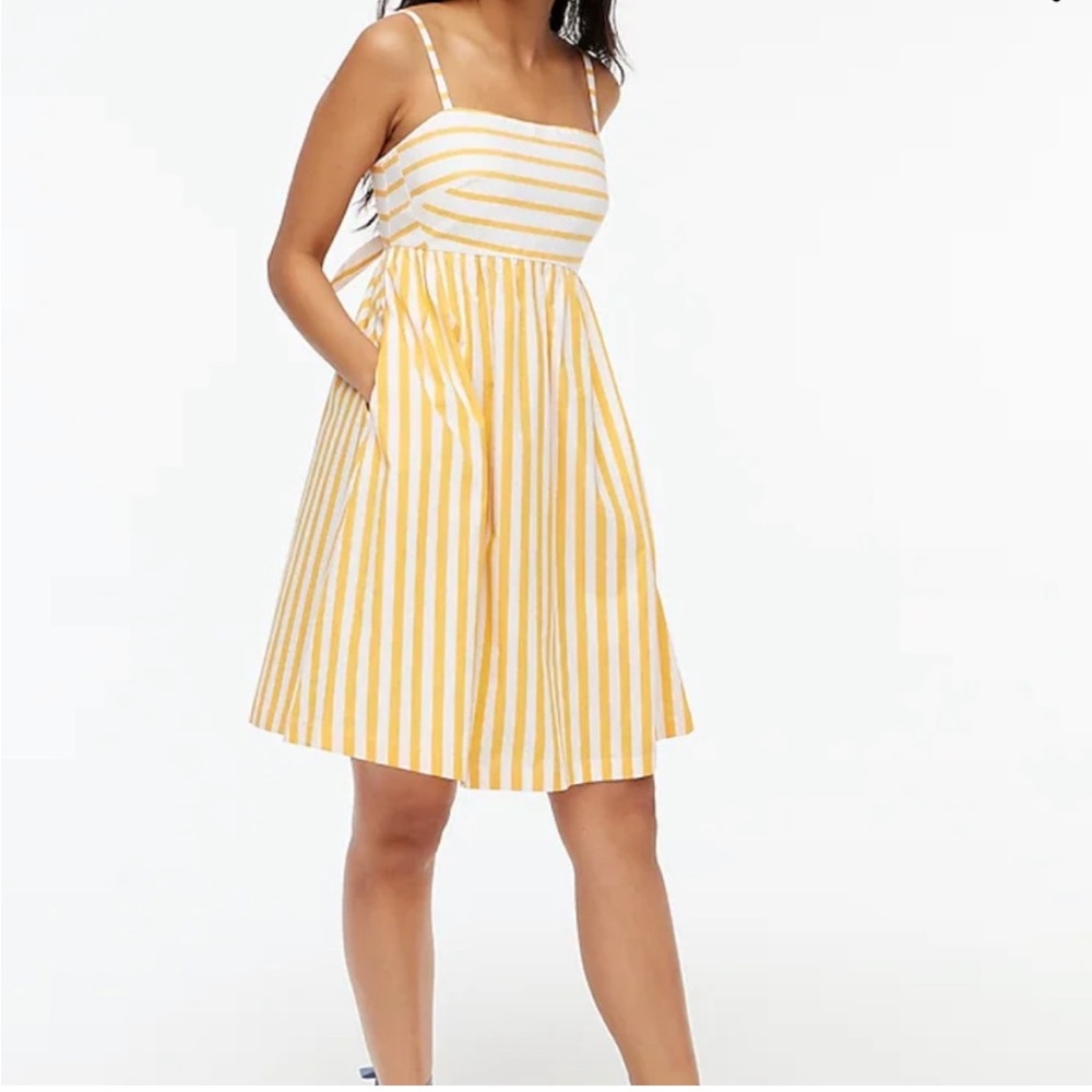 Yellow and White striped J Crew factory dress dress